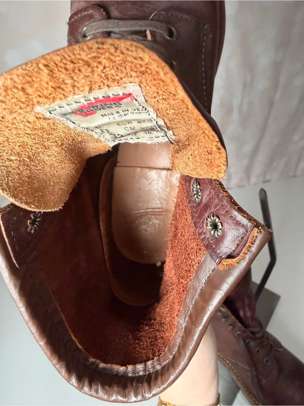 RED WING SHOES Heritage Blacksmith boots in Briar Oil Slick leather Size 9